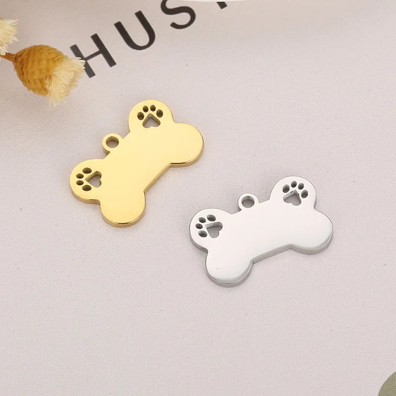 1 Piece Stainless Steel 18K Gold Plated Cartoon