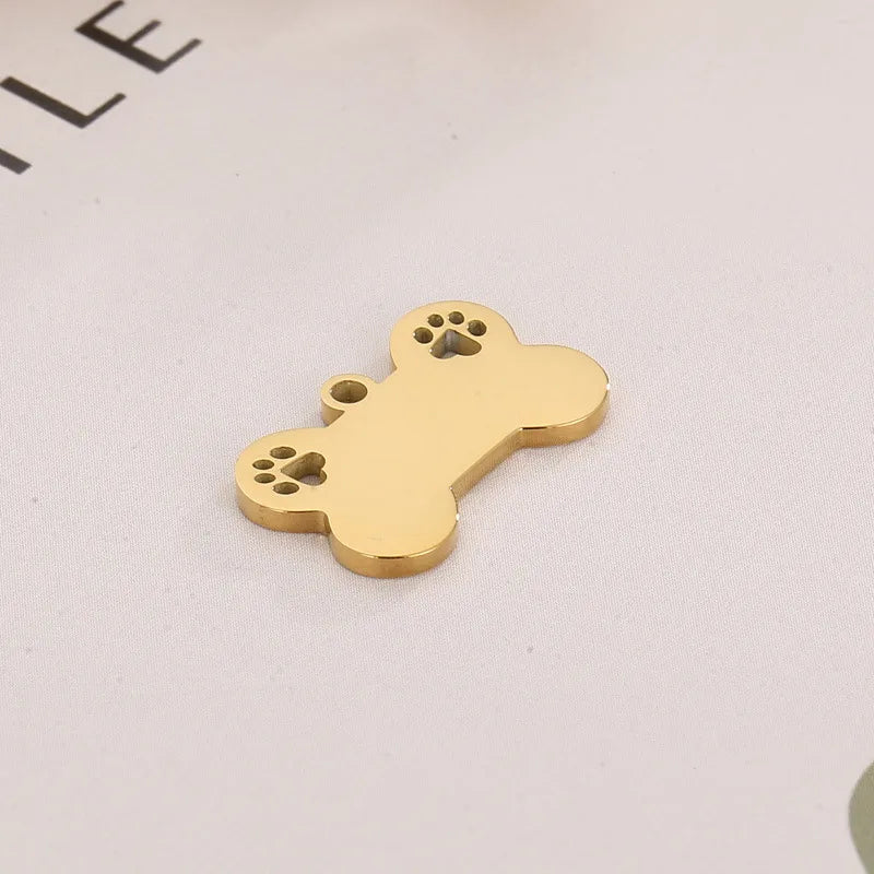 1 Piece Stainless Steel 18K Gold Plated Cartoon