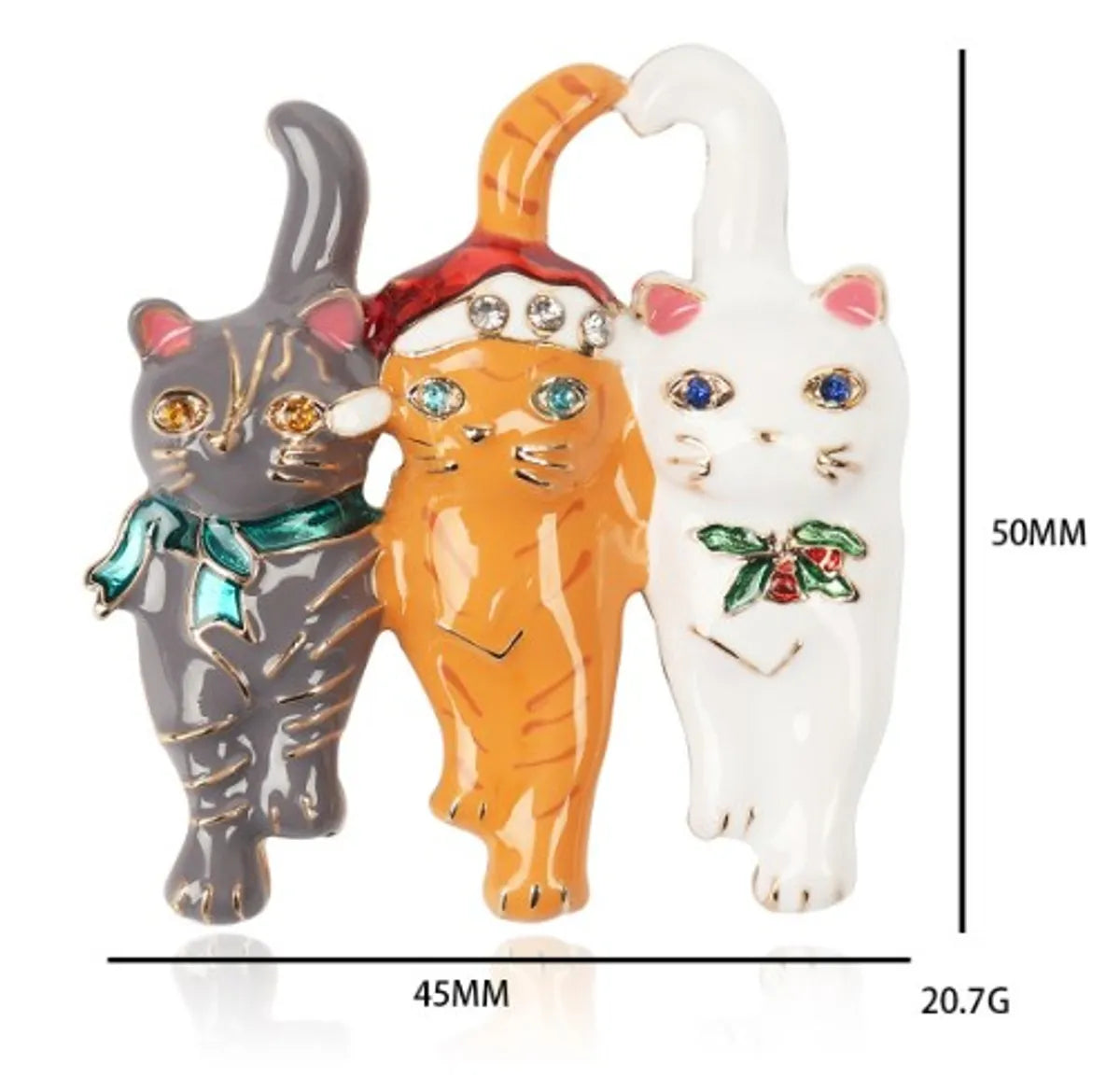 Cute Cat Alloy Enamel Plating Unisex Brooches