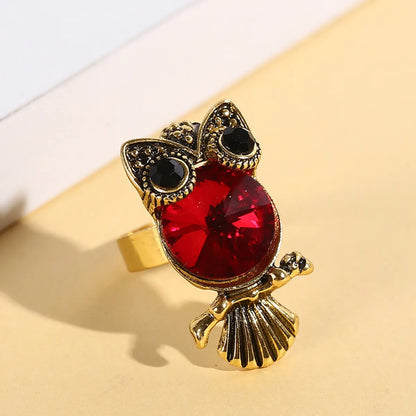 Cute Cat Alloy Inlay Rhinestones Women'S Open Ring 1 Piece