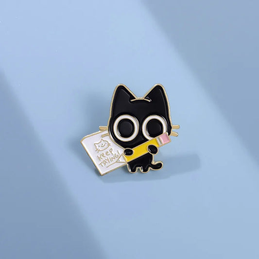 Cute Cat Alloy Plating Unisex Brooches