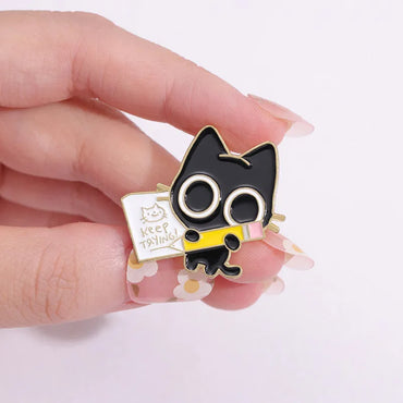 Cute Cat Alloy Plating Unisex Brooches