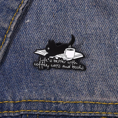 Cute Cat Alloy Stoving Varnish Brooches