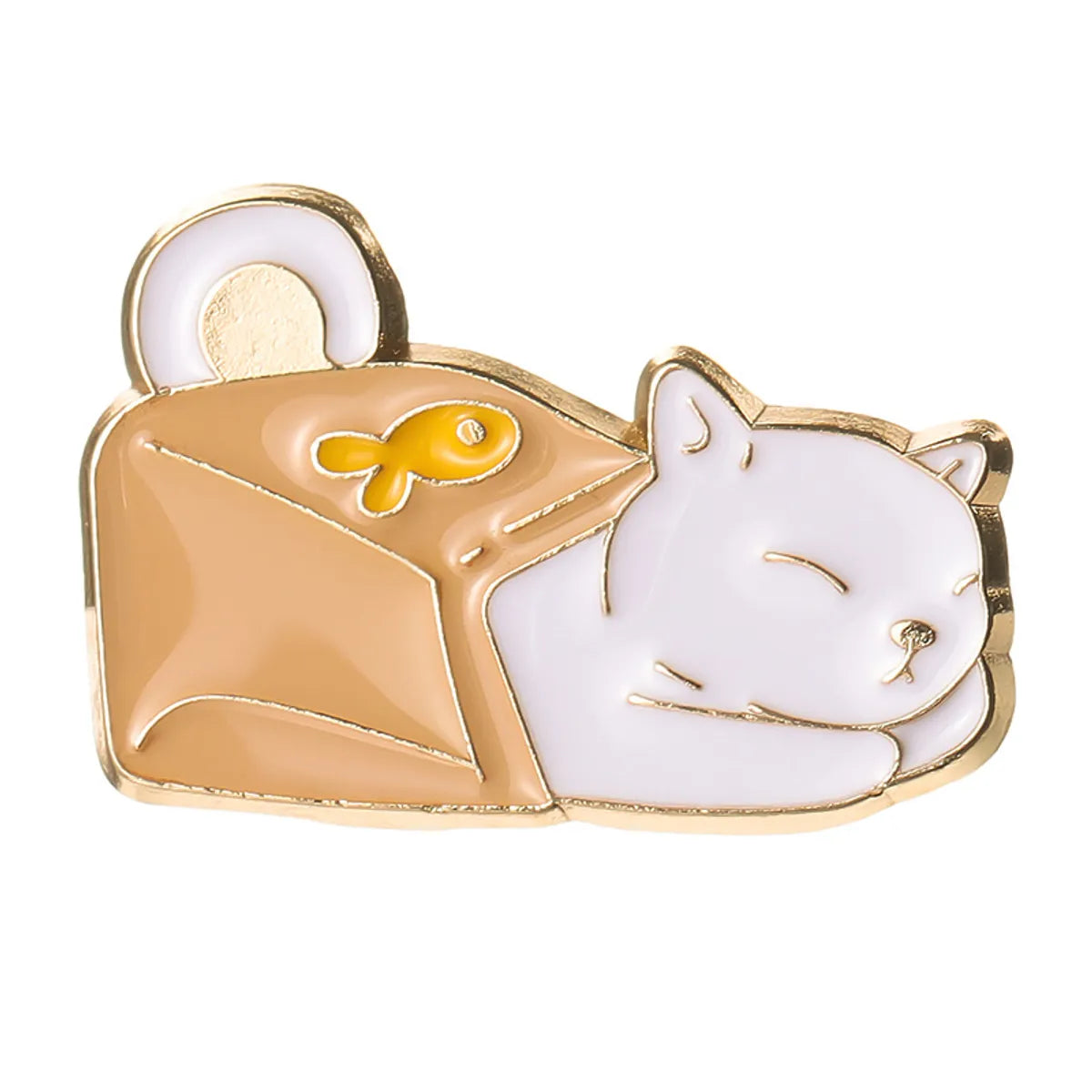 Cute Cat Alloy Stoving Varnish Unisex Brooches