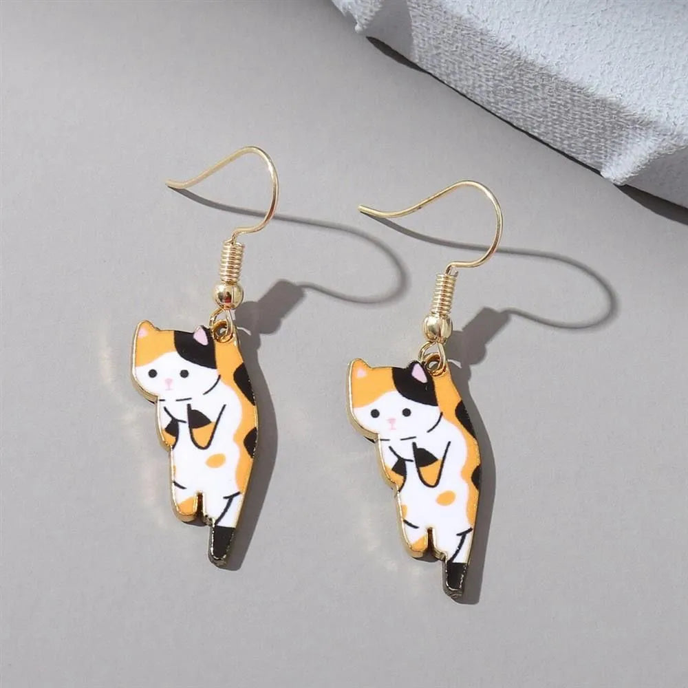 Cute Cat Alloy Women'S Drop Earrings 1 Pair