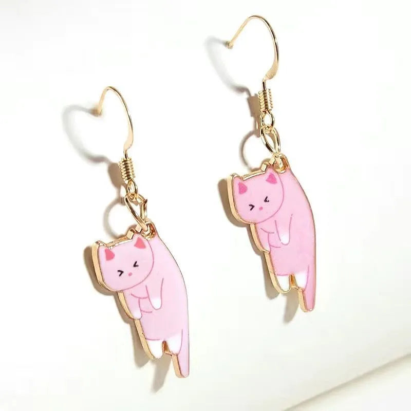 Cute Cat Alloy Women'S Drop Earrings 1 Pair