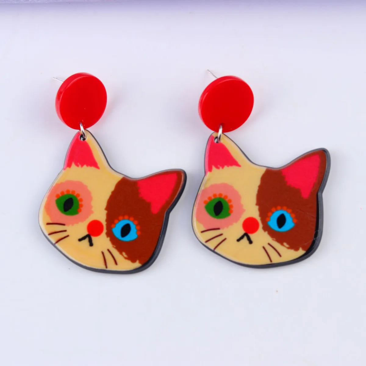 Cute Cat Arylic Drop Earrings