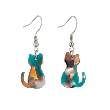 Cute Cat Arylic Women's Drop Earrings