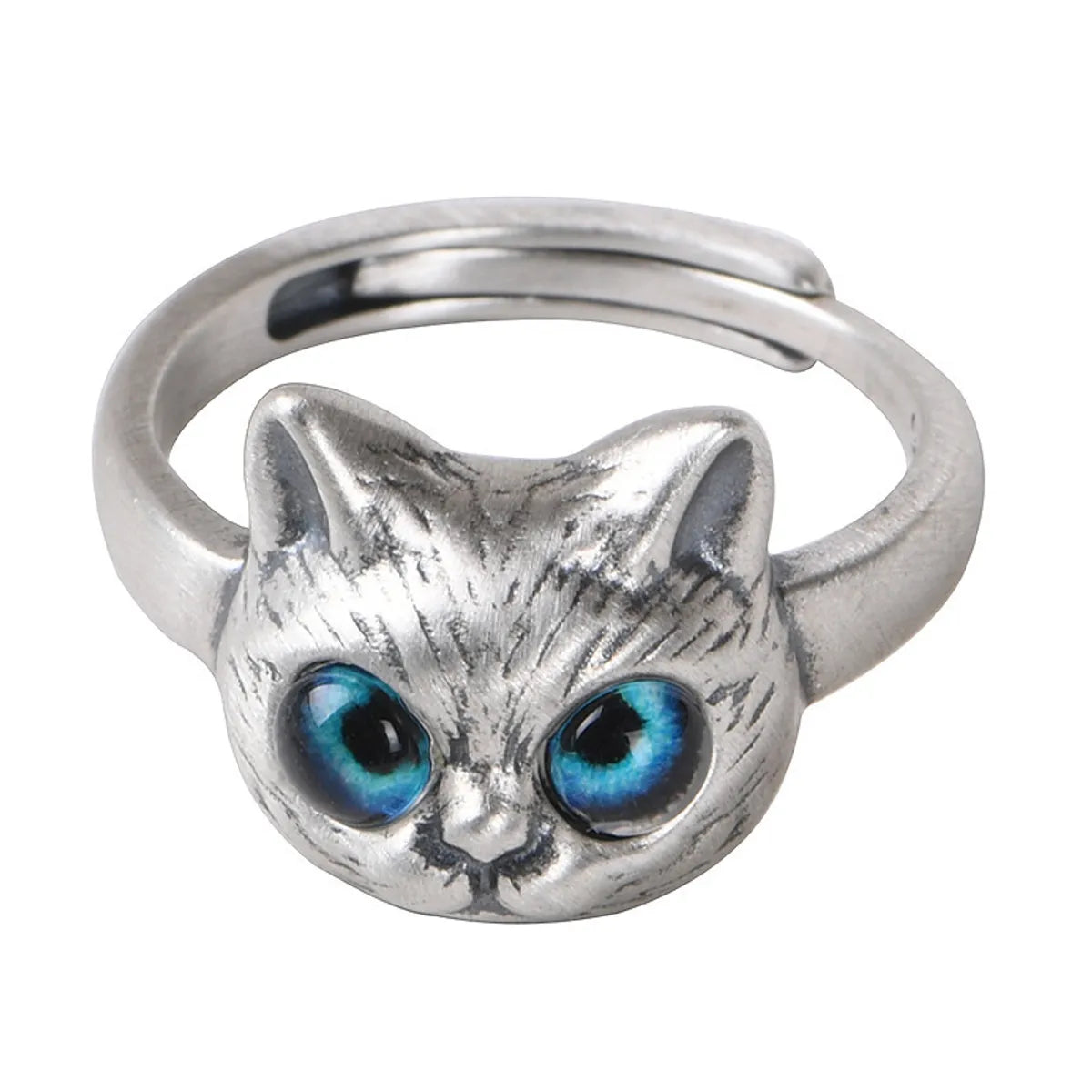 Cute Cat Copper Open Rings