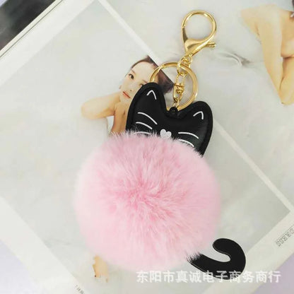 Cute Cat Metal Keychain