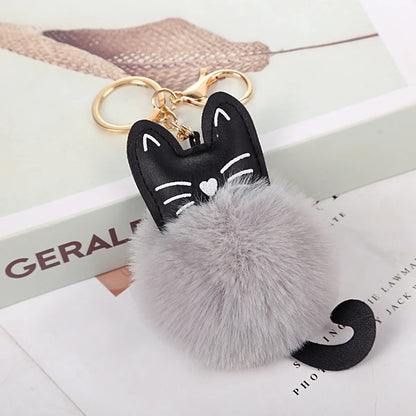 Cute Cat Metal Keychain