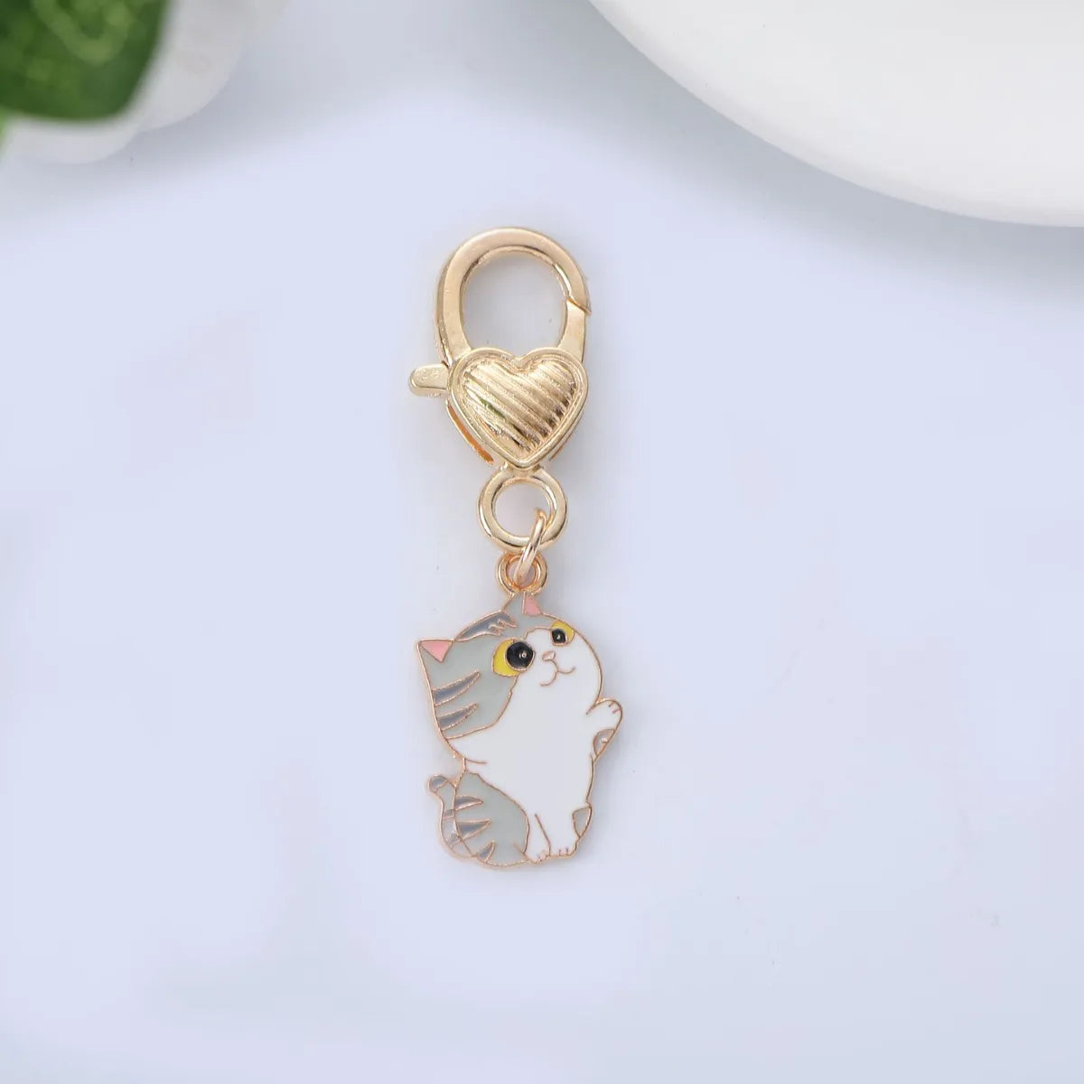 Cute Cat Metal Women'S Bag Pendant Keychain