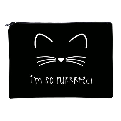 Cute Cat Oxford Cloth Square Makeup Bags