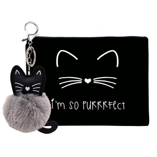 Cute Cat Oxford Cloth Square Makeup Bags