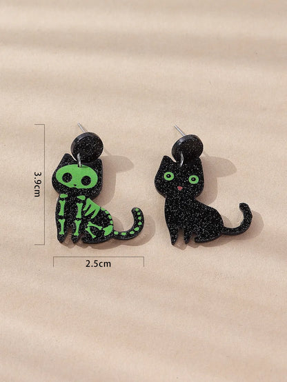 1 Pair Cute Cat Resin Drop Earrings