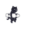 Cute Cat Skateboarding Shape Badge Cartoon Alloy Brooch