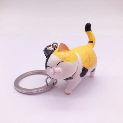 Cute Cat Vinyl Women'S Keychain 1 Piece