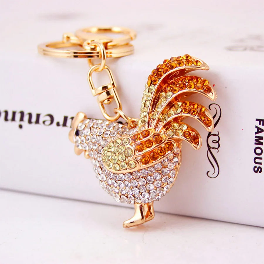 Cute Chicken Alloy Women'S Keychain