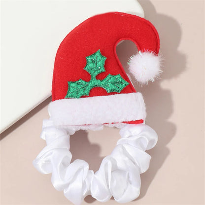 Cute Christmas Christmas Hat Christmas Tree Christmas Socks Cloth Hair Tie