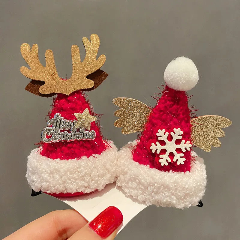 Cute Christmas Hat Alloy Hair Clip