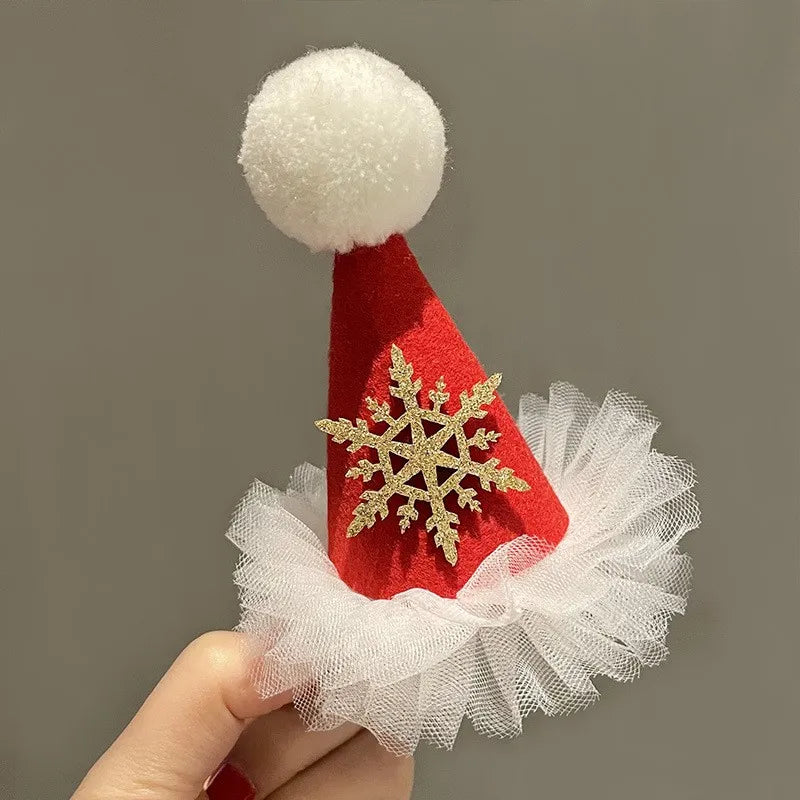 Cute Christmas Hat Alloy Hair Clip