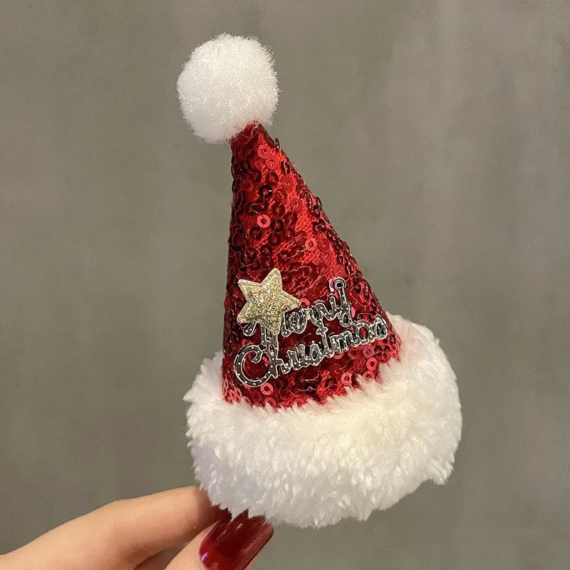 Cute Christmas Hat Alloy Hair Clip