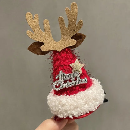 Cute Christmas Hat Alloy Hair Clip