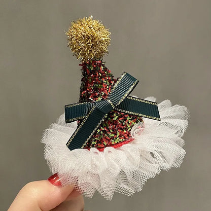 Cute Christmas Hat Alloy Hair Clip