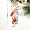 Cute Christmas Hat Christmas Socks Wood Christmas Unisex Keychain