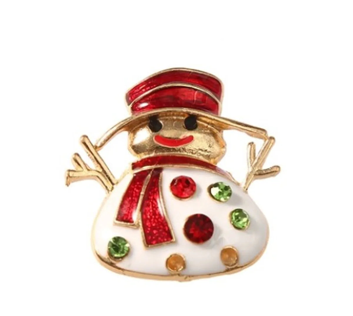 Cute Christmas Hat Christmas Tree Santa Claus Rhinestone Enamel Inlay Rhinestones Pearl Women'S Brooches