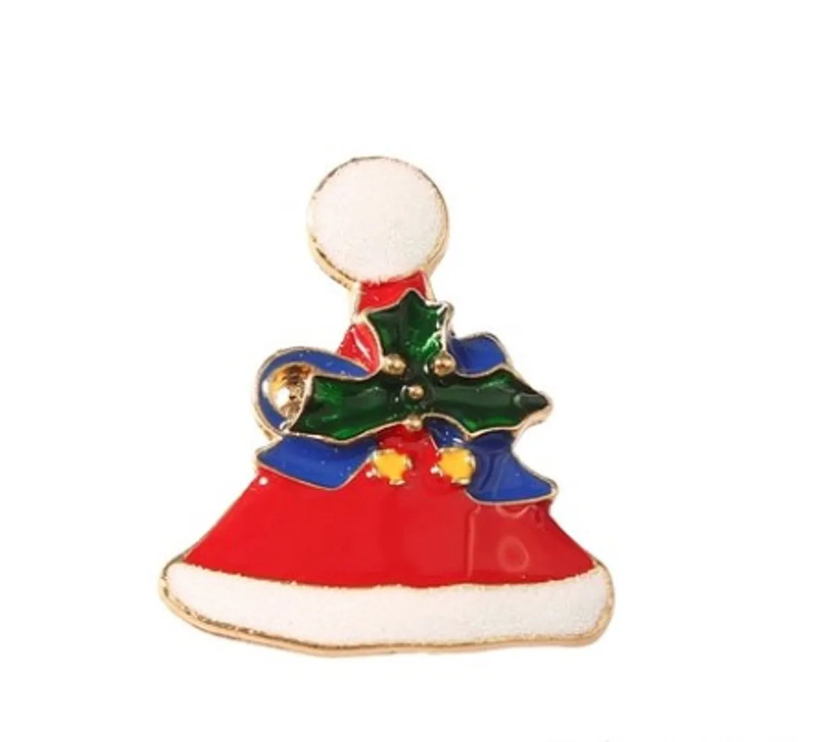 Cute Christmas Hat Christmas Tree Santa Claus Rhinestone Enamel Inlay Rhinestones Pearl Women'S Brooches