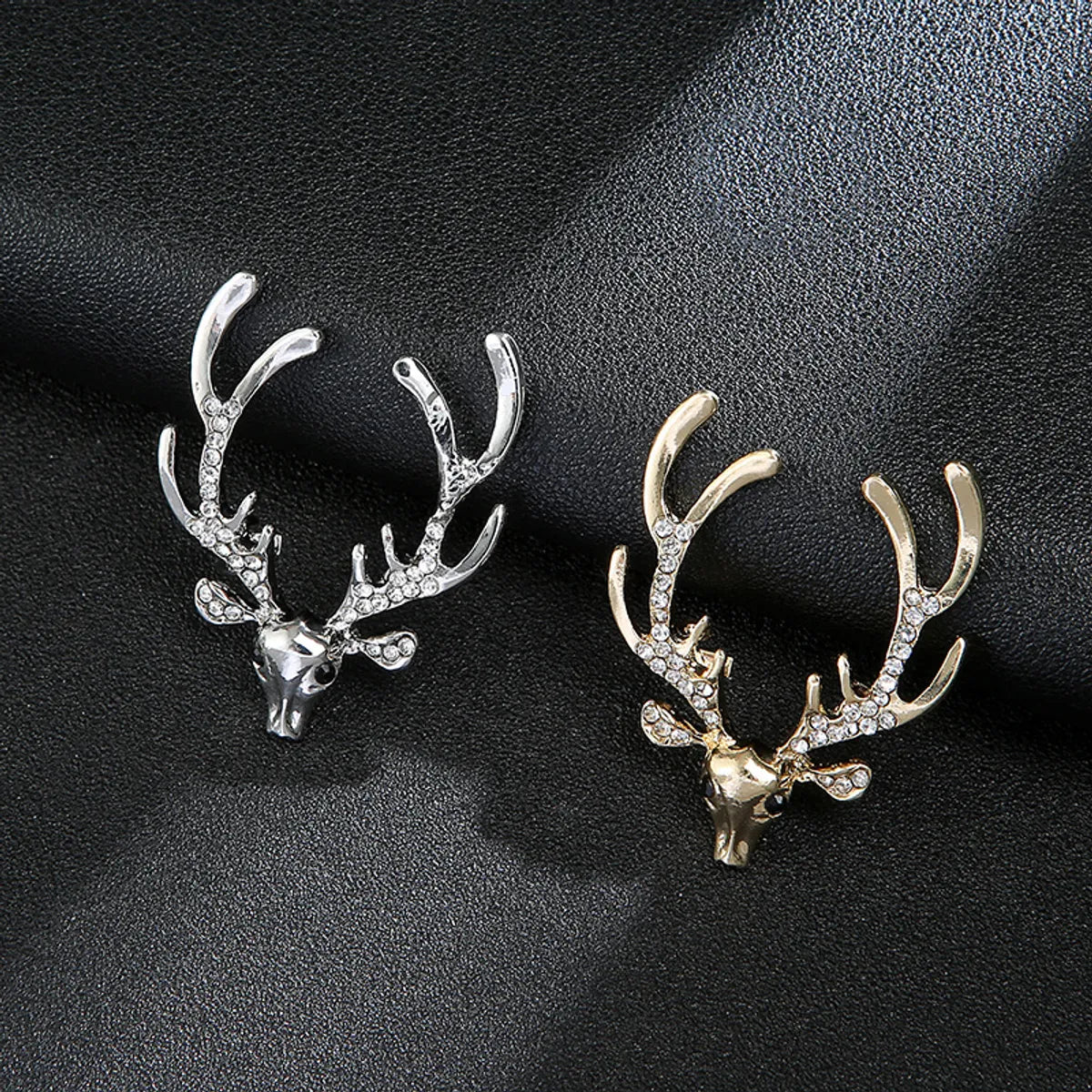 Cute Christmas Hat Santa Claus Elk Alloy Plating Men'S Brooches