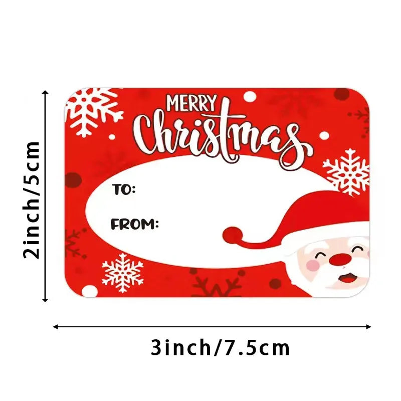 Cute Christmas Holiday Gift Decoration Adhesive Stickers 300 Stickers/Roll