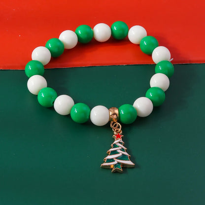 Cute Christmas Streetwear Christmas Hat Christmas Tree Alloy Wholesale Bracelets