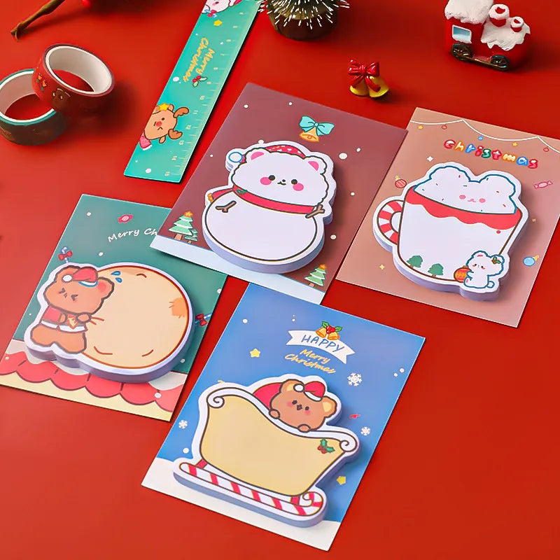 Cute Christmas Student Memo Paper Sticker Can Be Pasted Note Pad