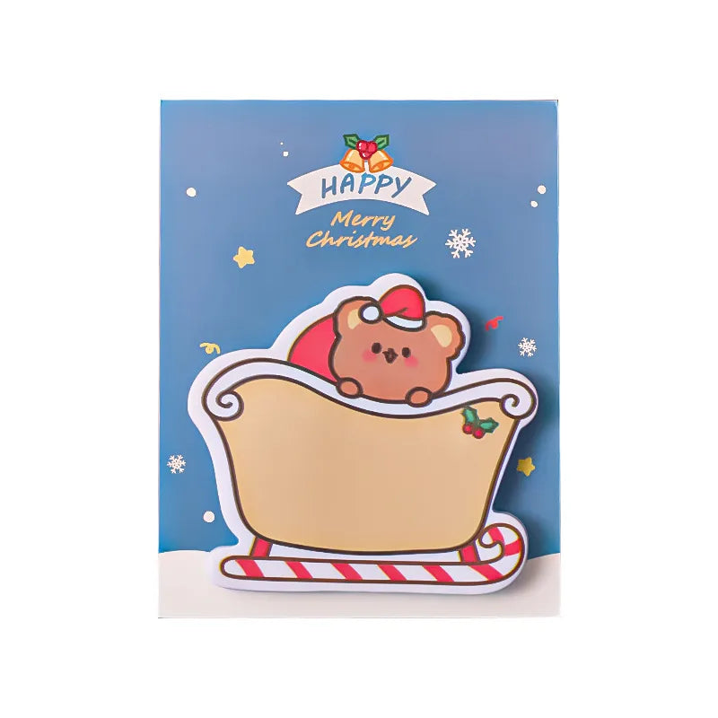 Cute Christmas Student Memo Paper Sticker Can Be Pasted Note Pad