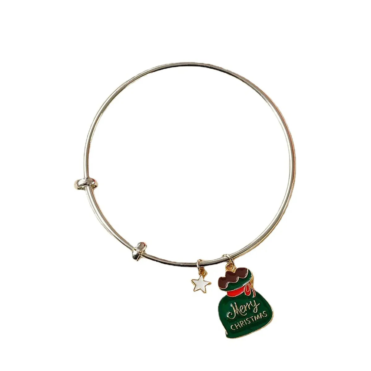 Cute Christmas Tree Santa Claus Alloy Women's Bracelets 1 Piece