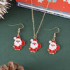 Cute Christmas Tree Santa Claus Christmas Socks Alloy Wholesale Earrings Necklace