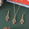 Cute Christmas Tree Santa Claus Christmas Socks Alloy Wholesale Earrings Necklace