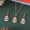 Cute Christmas Tree Santa Claus Christmas Socks Alloy Wholesale Earrings Necklace