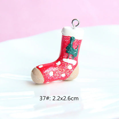 1 Piece Resin Christmas Tree Santa Claus Christmas Socks