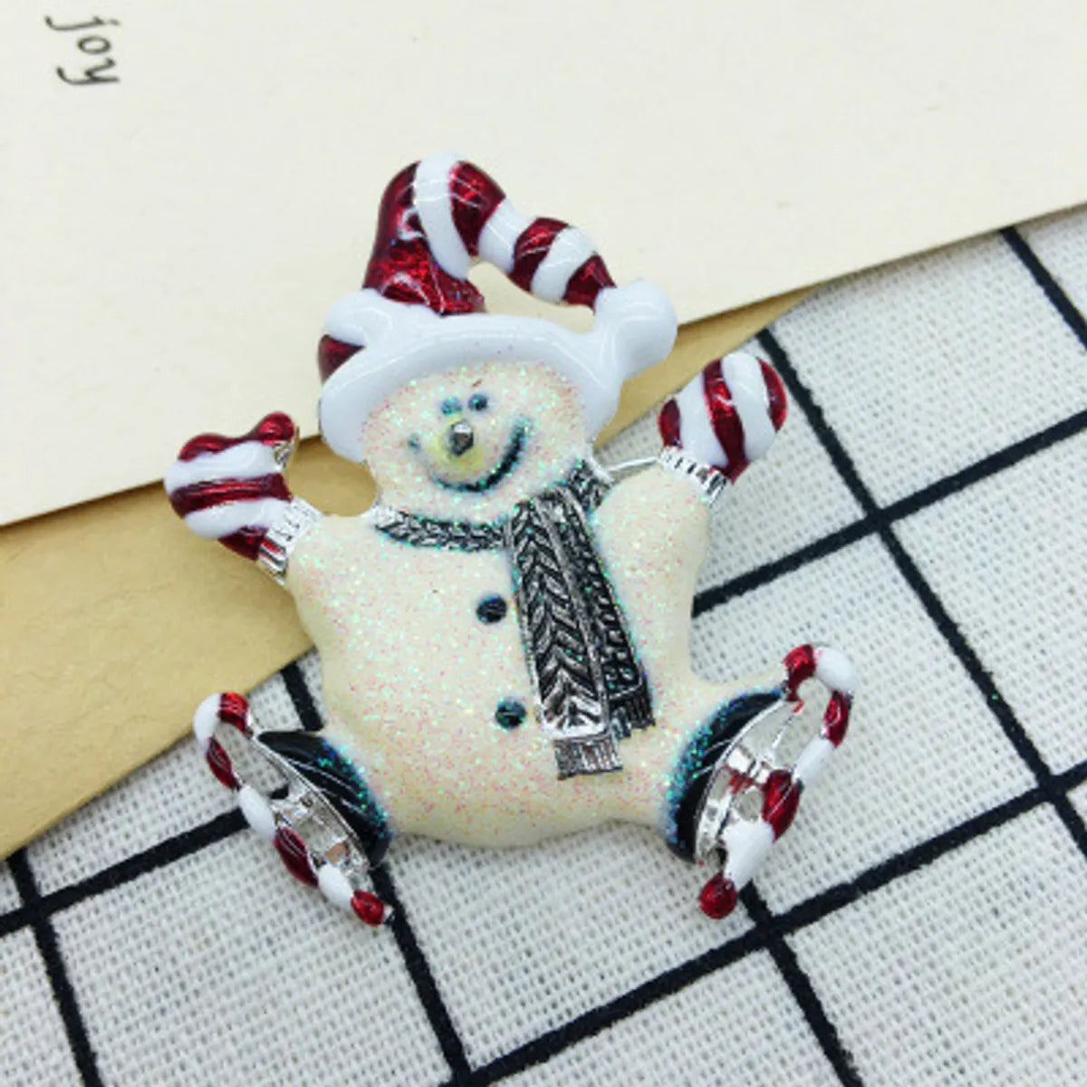 Cute Christmas Tree Snowman Elk Imitation Pearl Alloy Rhinestone Unisex Brooches