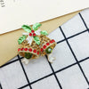 Cute Christmas Tree Snowman Elk Imitation Pearl Alloy Rhinestone Unisex Brooches