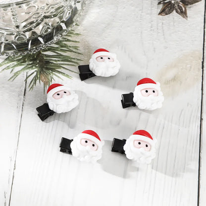 Cute Christmas Tree Snowman Elk Plastic Hair Clip