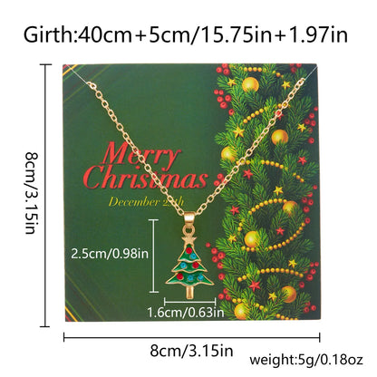 Cute Classic Style Christmas Tree Santa Claus Bell Alloy Wholesale Pendant Necklace