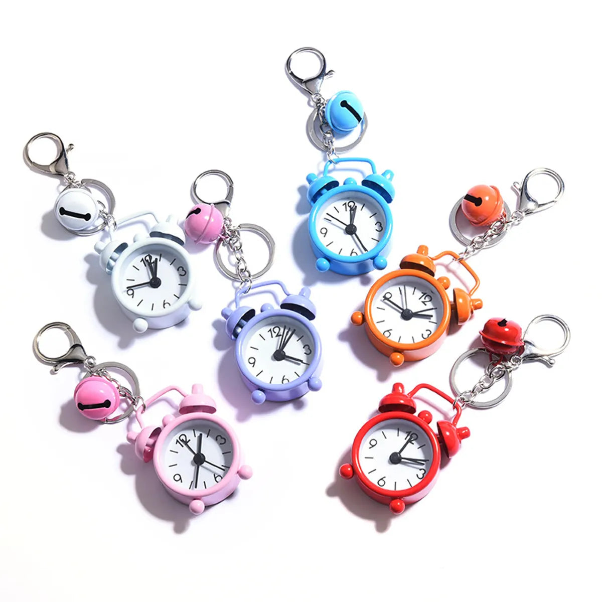 Cute Clock Alloy Unisex Bag Pendant Keychain