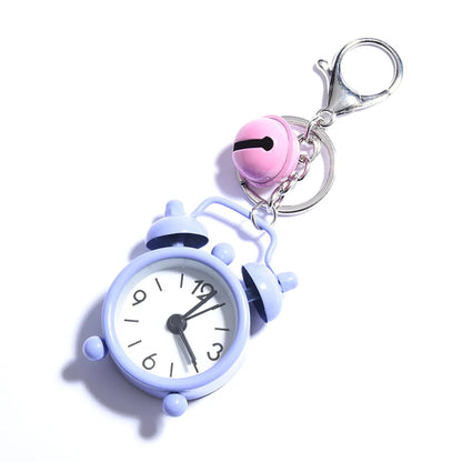 Cute Clock Alloy Unisex Bag Pendant Keychain