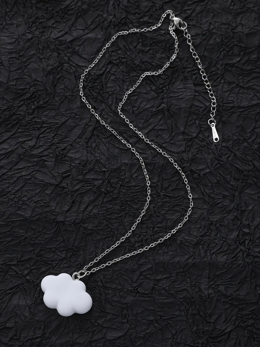 Cute Clouds Resin Women's Pendant Necklace