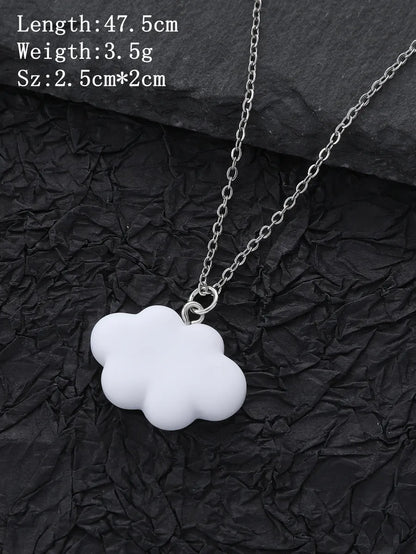 Cute Clouds Resin Women's Pendant Necklace