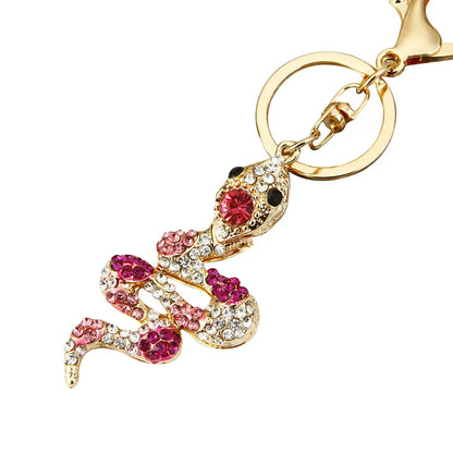 Cute Color Block Alloy Inlay Rhinestones Women'S Keychain